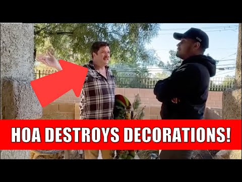 HOA Destroys Neighbors Christmas Decorations!