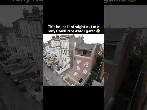 This house is straight out of a Tony Hawk Pro Skater game😂#tonyhawksproskater #skateboarding #skate