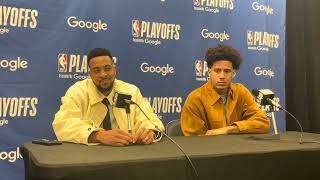 Atlanta Hawks’ CJ McCollum And Jalen Johnson After Game 1 Loss To Knicks