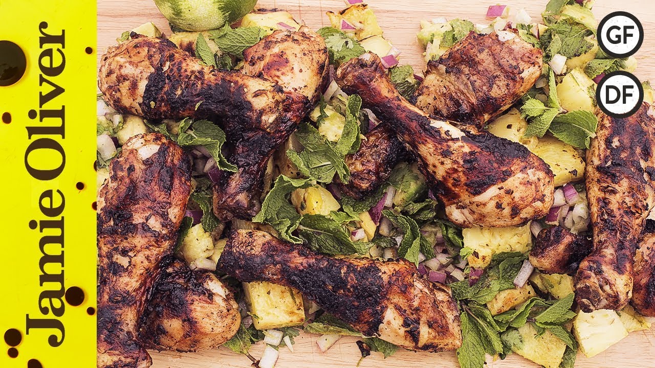 Jerk Chicken with Pineapple Salsa DJ BBQ & Bondi Harvest