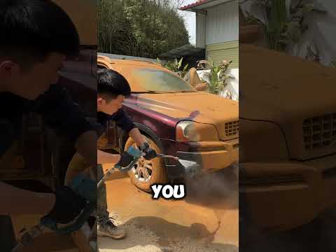 Dad Cleaning 😲The Ronaldo District car 😱✨️ | #shorts #ytshorts #yutubeshorts
