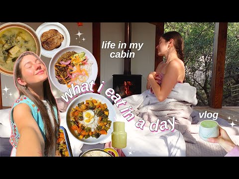 Life in my Cozy Forest Cabin | what I eat, recipes! 🌲👩🏻‍🍳✨