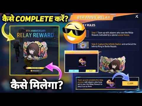 8TH ANNIVERSARY RELAY REWARD KAISE MILEGA | FREE GLOO WALL SKIN KAISE MILEGI | HOW TO GET PIN