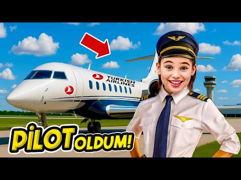 ELİF SİNEM PİLOT OLDU UÇAK KULLANDI !! 24 SAATE HEM PİLOT HEM POLİS HEM İTFAİYECİ OLDUM !!
