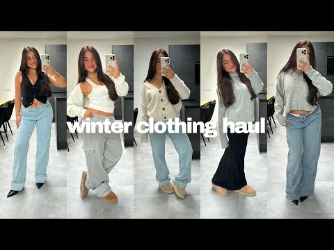 comfy winter try on haul * clean girl aesthetic* from Fashion Nova