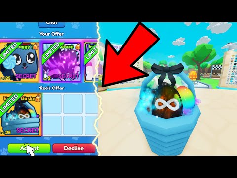 MY MOST INSANE TRADE! Trading Shiny Easter Basket In Bubblegum Simulator INFINITY!