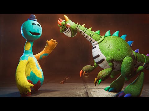 Doey the Doughman vs Pianosaurus | Poppy Playtime Chapter 4 animation