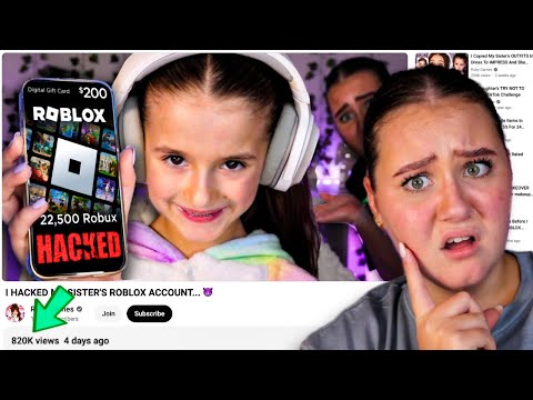 Reacting To My SISTER HACKING My ROBLOX Account...