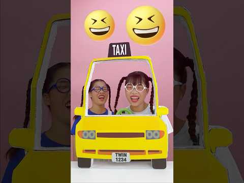 🚖나는야 행복😍 택시 운전 기사!!! #funny  #twinroozi #shorts