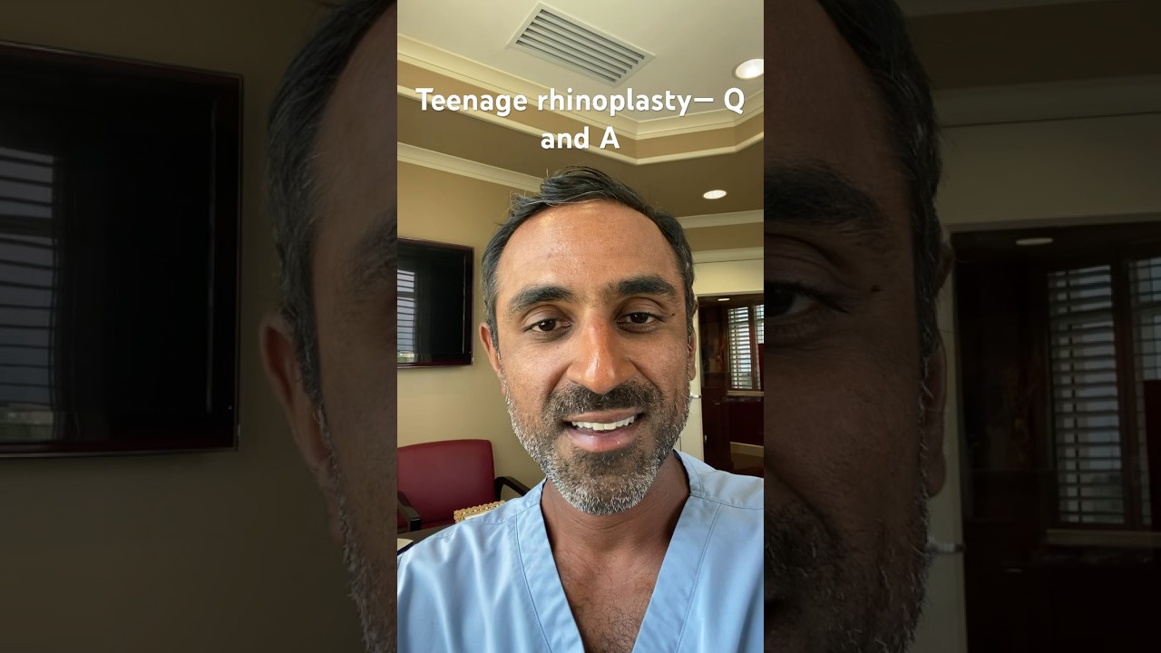 Doctor discussing teenage rhinoplasty questions and answers.