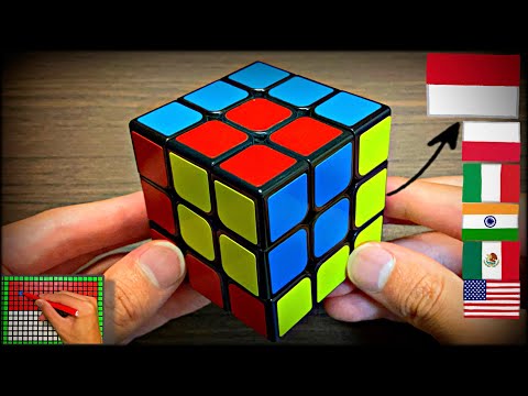 Making 🇮🇩🇵🇱🇮🇹🇮🇳🇲🇽🇺🇸 in Rubik's Cubes!