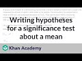 Hypothesis Testing and Sample Means