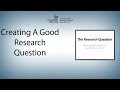 Research Questions and Their Importance