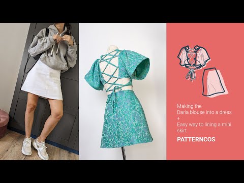 De la blusa Daria a vestido!! HACK + Cómo forrar una minifalda de forma SENCILLA 🌸 ENG SUBS 🌸