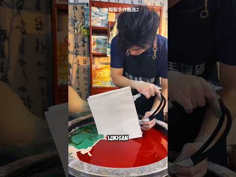Menggambar semangka di tas dengan cat celup #shortvideo #shorts