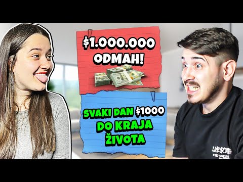 DA LI BI RADIJE MILION DOLARA ODMAH ILI SVAKI DAN $1000!?