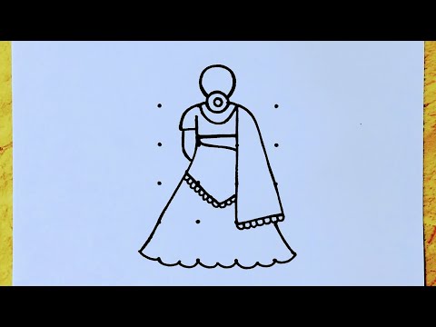 Sankranti pongal pot kolam with traditional girl from 4×5 dots // Sankranti Rangoli // Pongal kolam