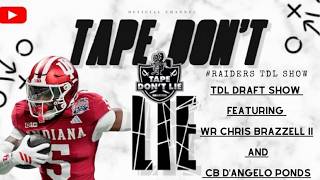 TDL draft show featuring Chris Brazzell II and D'Angelo Ponds #raiders #tennessee #indianafootball