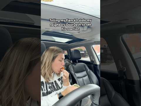 He really thought I would steal someoneโs DoorDash!๐คฃ #couple #Relationship #funny #shorts #comedy