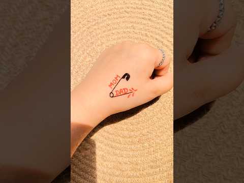 Mom Dad Tattoo design❤️🖤#trending #viral #ytshorts #satisfying #drawing #tattoo #tattooart #mom #dad