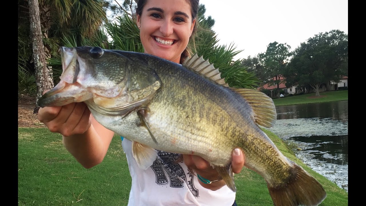 Girlfriend Catching Monster Bass on Senkos!