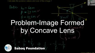 Problem 1-Image Formed by Concave Lens