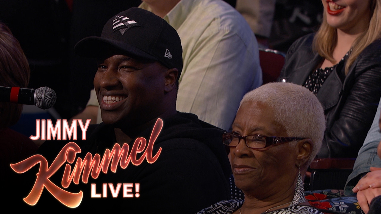 Behind the Scenes with Jimmy Kimmel & Audience (Michael Jordan look-alike)