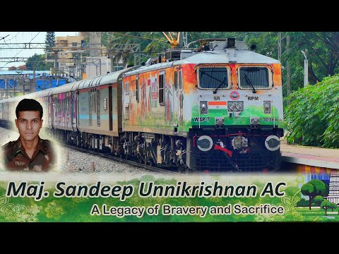 WAP7 Locomotive dedicated to Major Sandeep Unnikrishnan | Shatabdi Express  | new Train videos