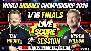 🔴 Stan Moody vs Kyren Wilson | Live Score Only | World Snooker Championship 2026 | Session 2 Results