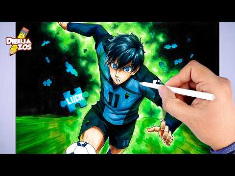 TE ENSEÑO A DIBUJAR A ⚽️ ISAGI YOICHI ⚽️ de BLUE LOCK [✅Tutorial de dibujo FÁCIL]