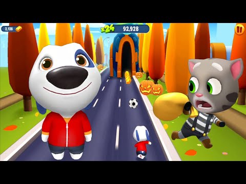 Talking Tom Gold Run Oldest Version - Red Shirt Hank vs Tom Raccoon vs Strange World