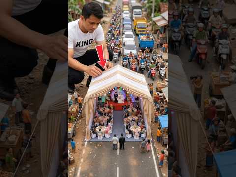 Bus terobos pesta nikahan #miniatur #shorts