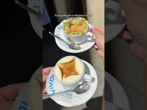 Trying affogato in Florence! ☕️🍨