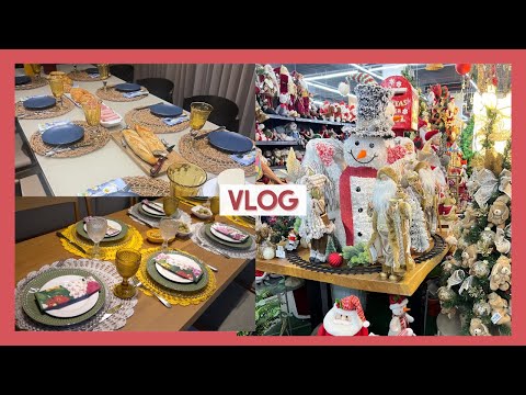 VLOG | Recebendo amigos, comprando enfeites de natal, mesa posta surpresa para meus pais