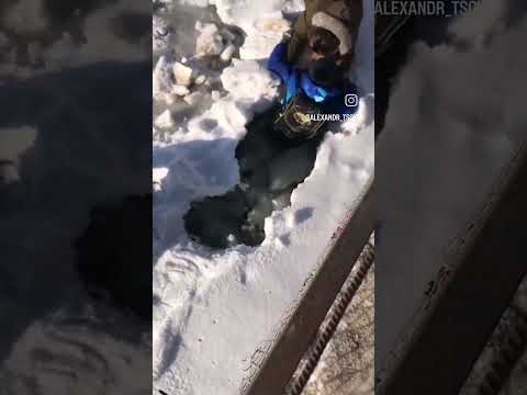 Женщина Спасла Мальчика Из ледяной воды