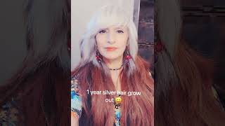 One full year gray silver hair grow out