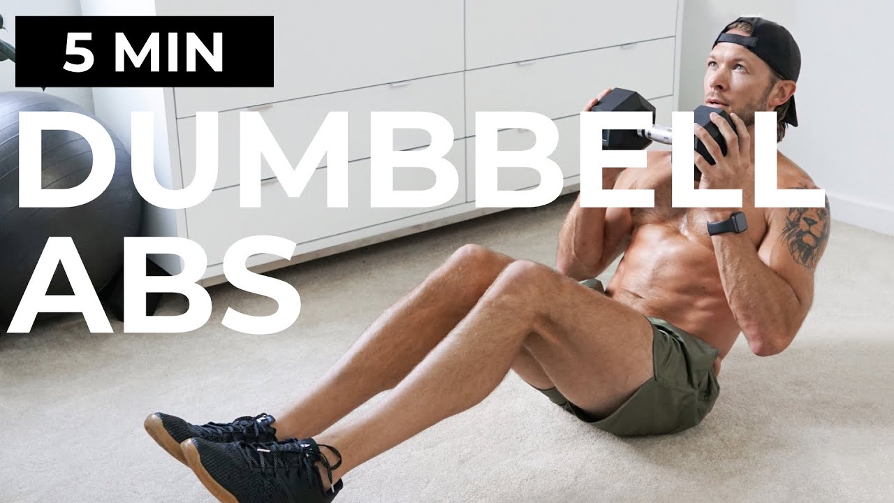 5 MIN DUMBBELL ABS WORKOUT ABS WITH WEIGHTS - TIFF x DAN