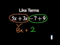 Simplifying Variable Expressions and Combining Like Terms