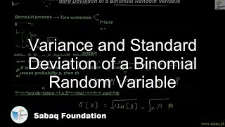 Variance and Standard Deviation of a Binomial Random Variable