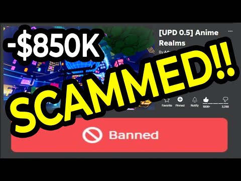 Roblox Anime Realms Scammed out of 850k