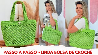 Tutorial Bolsa de Crochê Praia - Nova Bolsa Pimavera/Verão