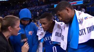 THE OKC THUNDER BIG 3  Postgame Interview | THUNDER WIN  Season Opening