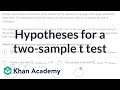 Understanding T-Tests and Hypotheses