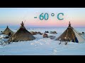North Nomads life in winter. Ural mountains and tundra life. Russia. Full film.
