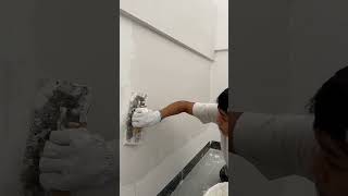 How to Prepare Tiles Wall ,​ Wall paint​ Fast & Beauty part  6074