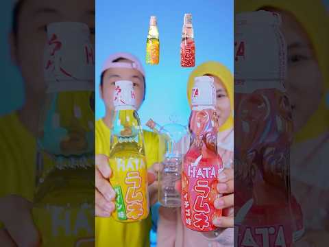 ASMR Soda Pink dan Kuning🍾 #asmr #mukbang #drinkwater #botolunik