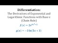 Understanding Derivatives of Exponential and Logarithmic Functions