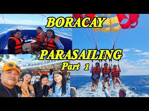 Boracay Parasailing with my guests Mam Justine & Company from Davao City.(Part 1) || by: Rene Cosido