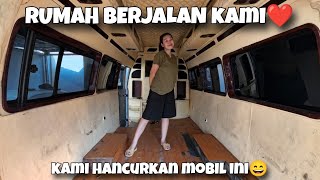 KAMI HANCURKAN MOBIL INI DEMI JADI CAMPERVAN! :( MOBIL INI AKAN MENJADI RUMAH KAMI #part2