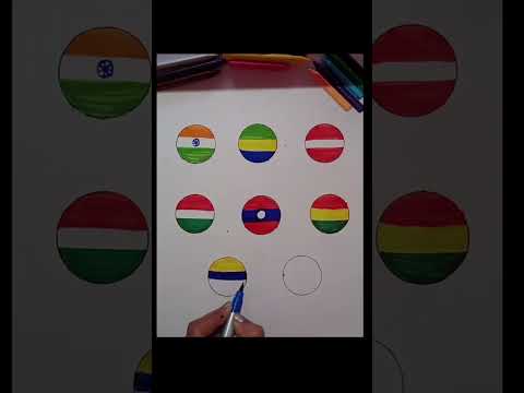 Easy Flag drawing for kid's #shorts #ytshorts
